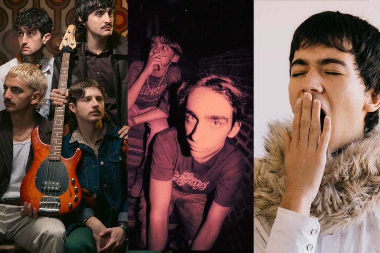 Collage de 3 fotos de Só, Chunkans y Juan Cruz Caos